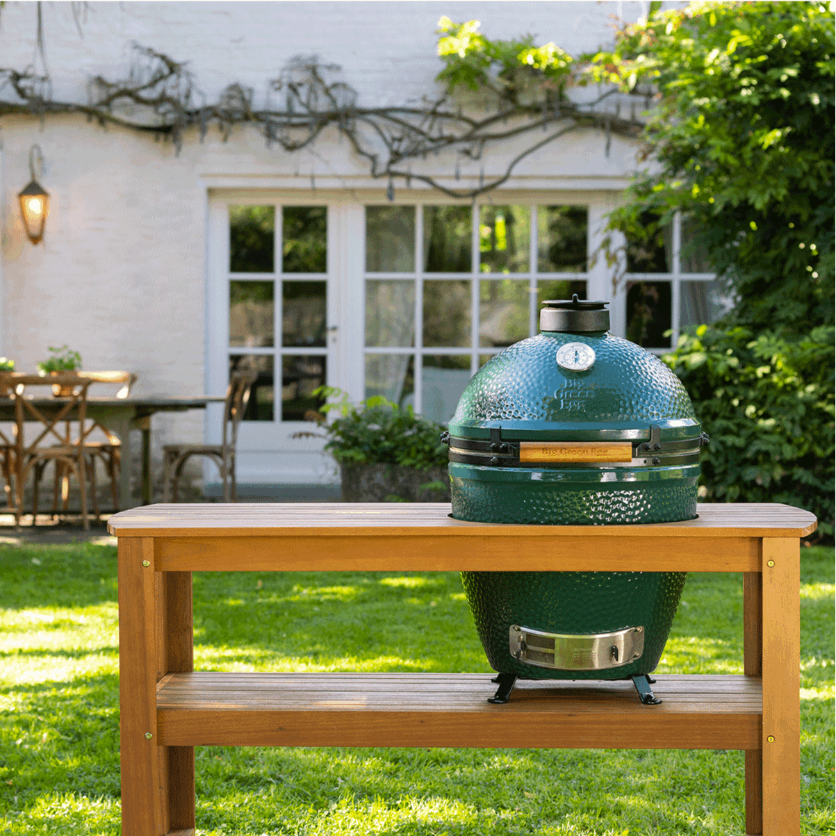 Large Big Green Egg in Acacia Table Package