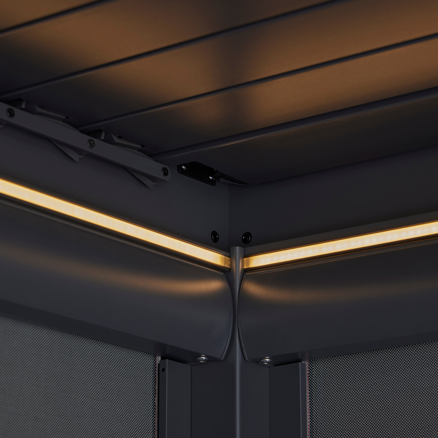 Royce Cube Aluminium 4 x 4M  Luxury Pergola with Solar LED Light Pack | Anthracite