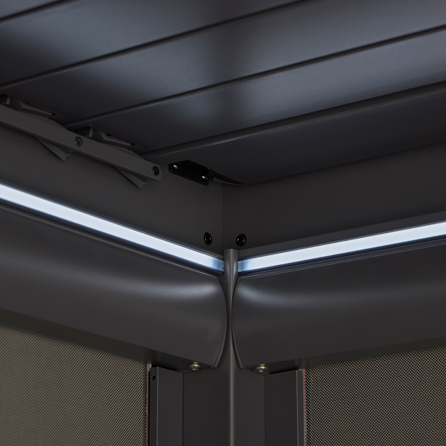 Royce Cube Aluminium 4 x 4M  Luxury Pergola with Solar LED Light Pack | Anthracite